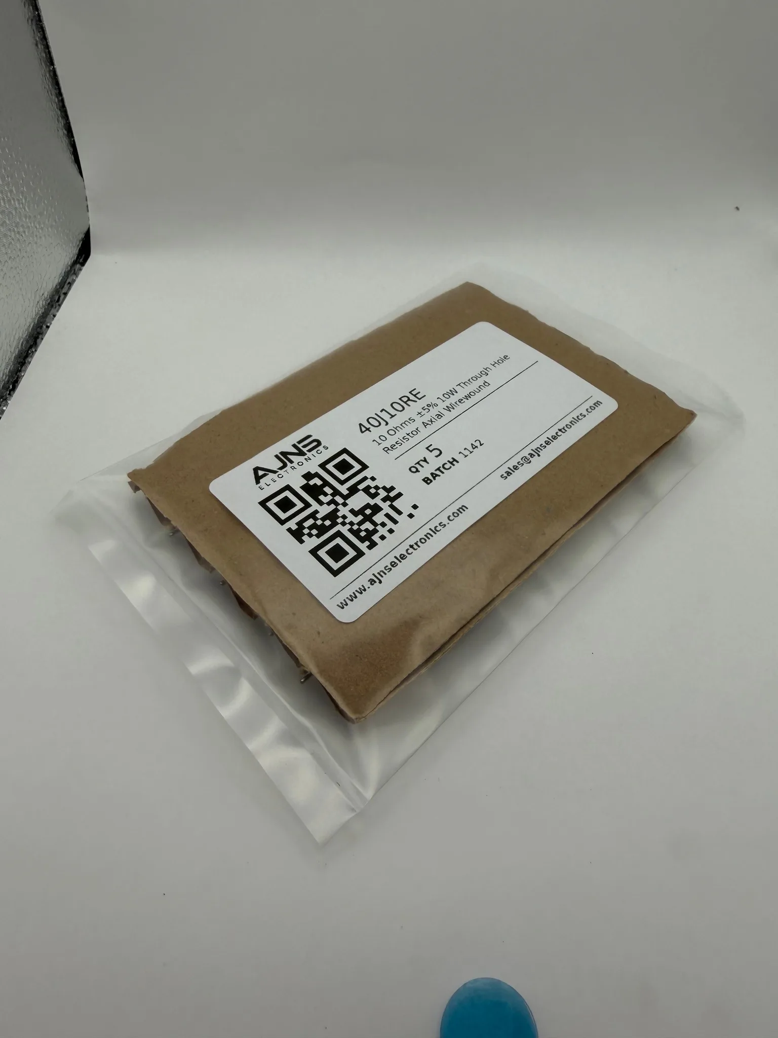 AJNS Electronics quantity-five package of Ohmite 40J10RE resistors